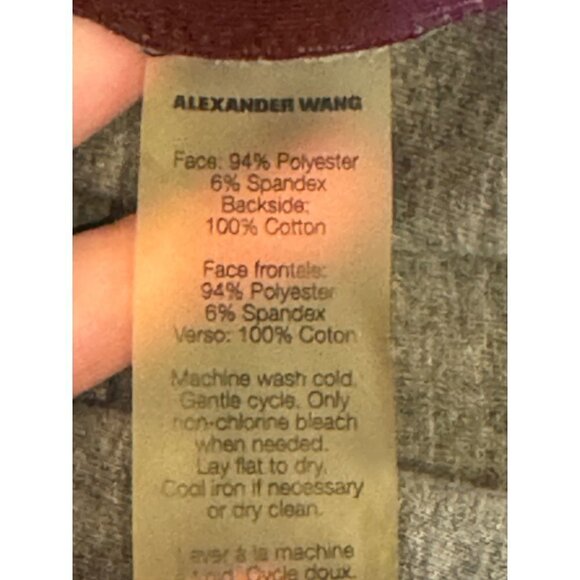 T Alexander Wang Brown Crew Neck Racerback Neoprene Mini Skater Dress Size S - Picture 11 of 11